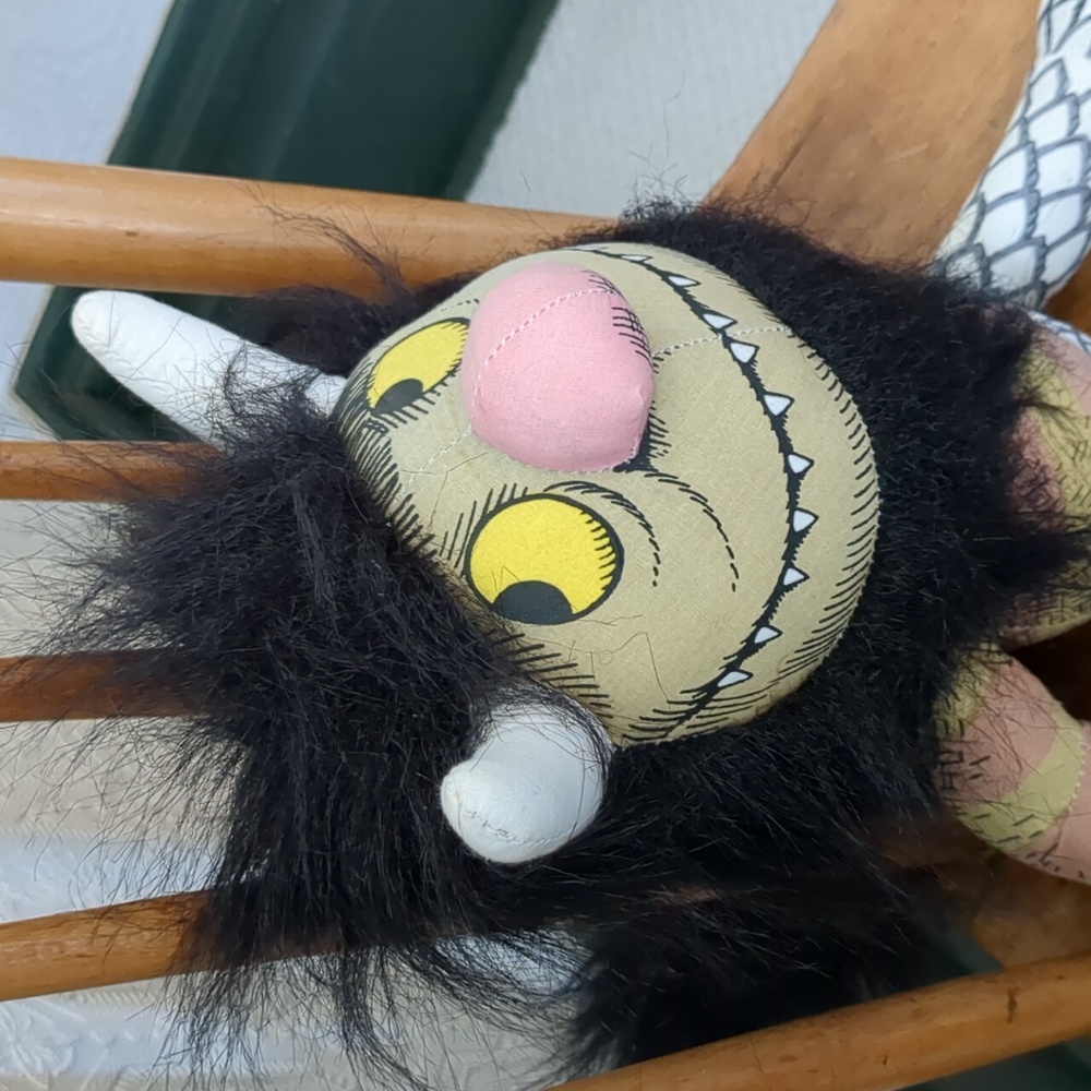 Vintage 1980 Where The Wild Things Are Moishe 14”Plush Monster Toy - Picture 13 of 14